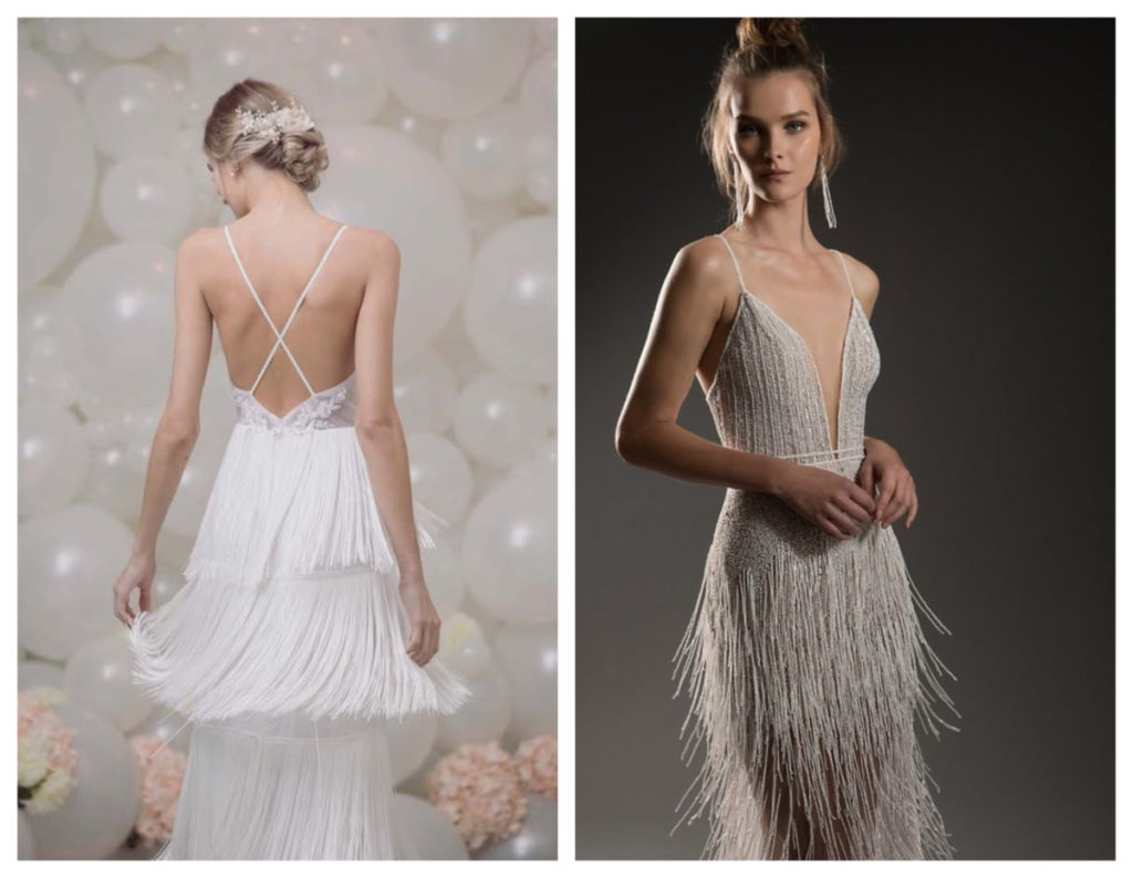 1584001298 Fringes are a strong trend for wedding dresses