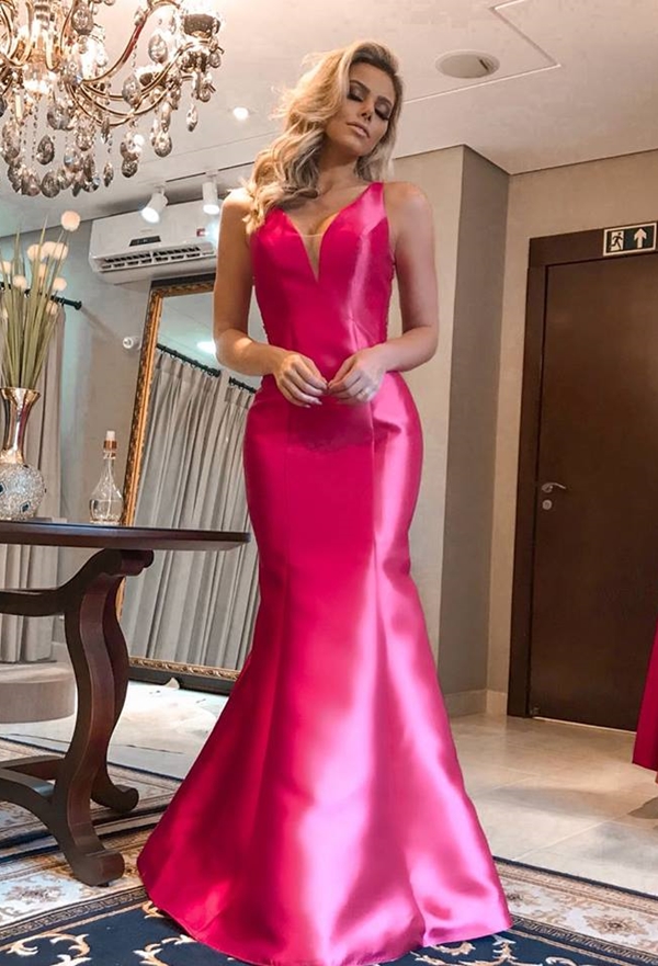 vestido longo pink