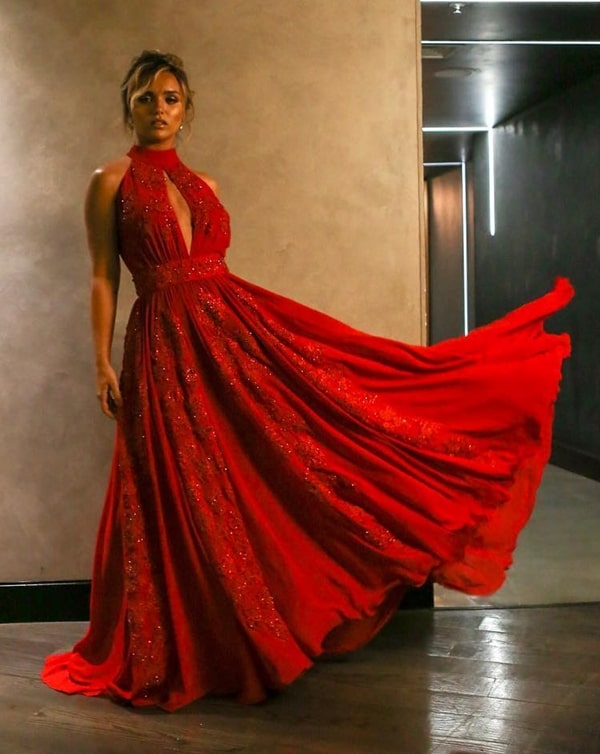 Rafa Kalimann red party dress