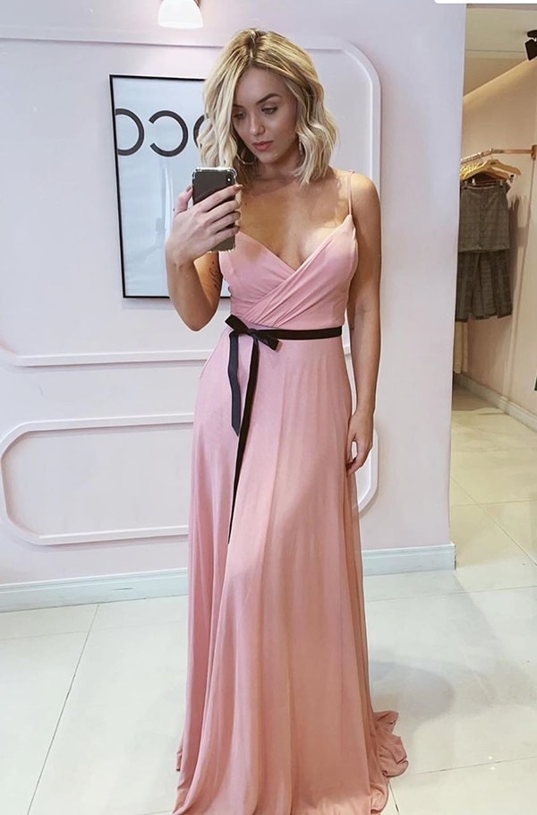 Rafa Kalimann long rose dress for wedding