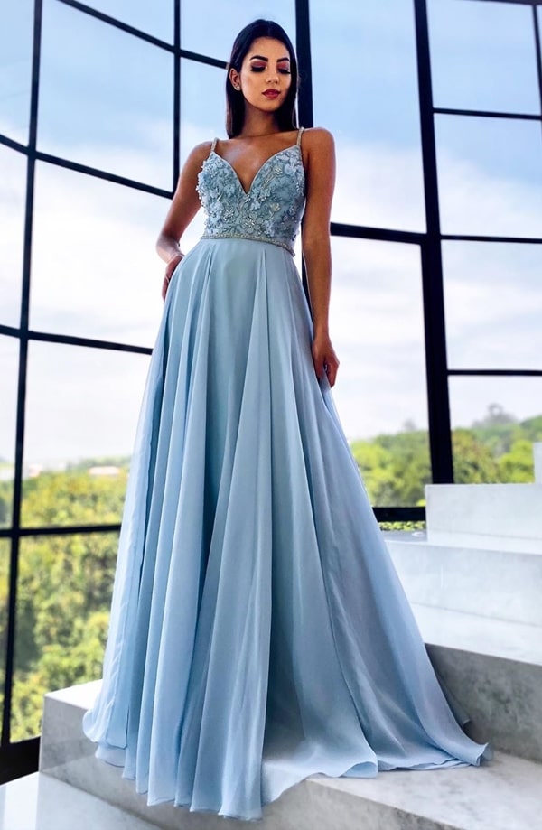 blue serenity dress for bridesmaid