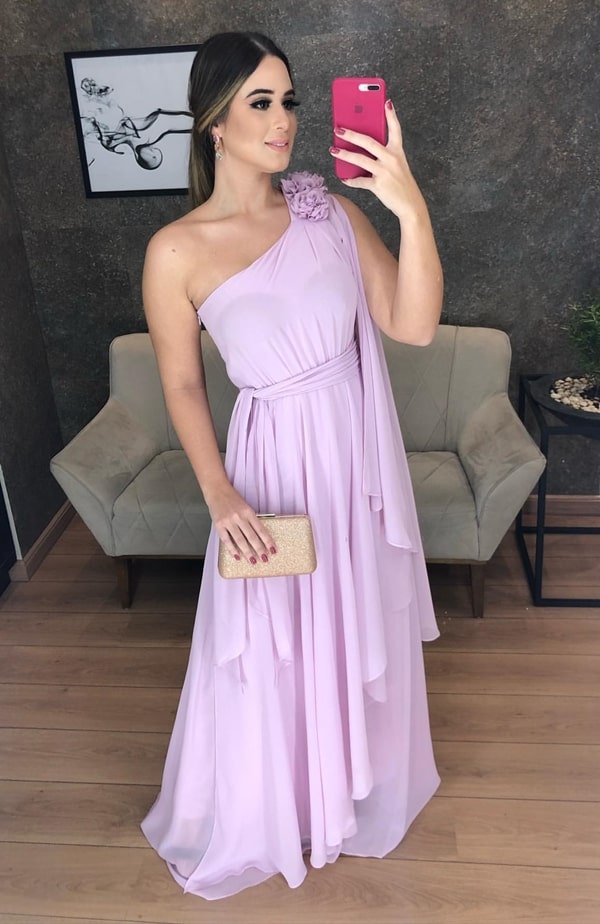 one shoulder bridesmaid dress