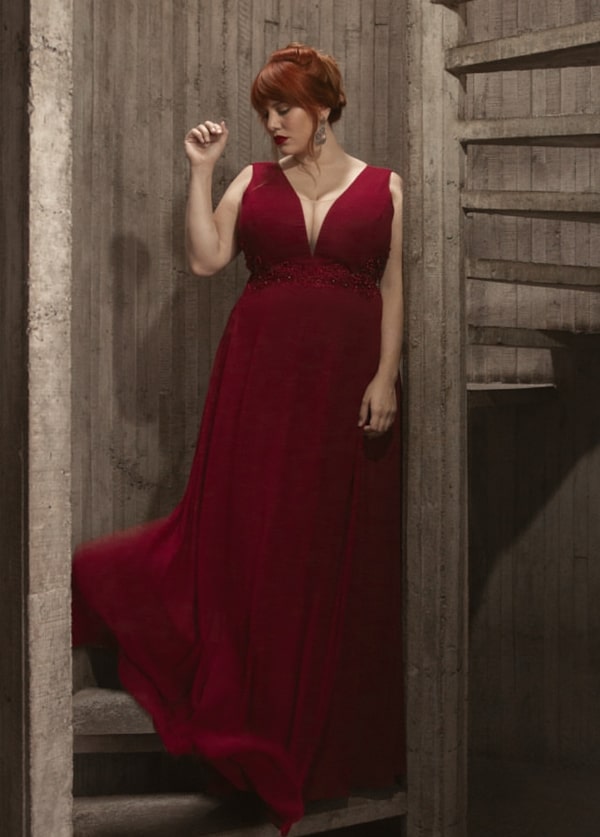 plus size marsala dress for bridesmaid