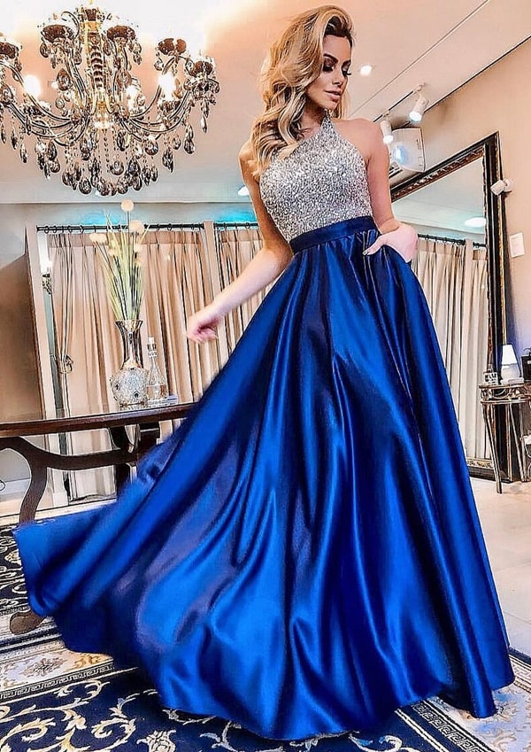 royal blue party dress for prom 2020
