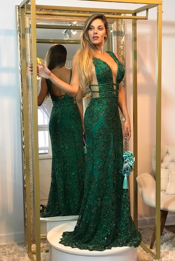long green party dress for prom