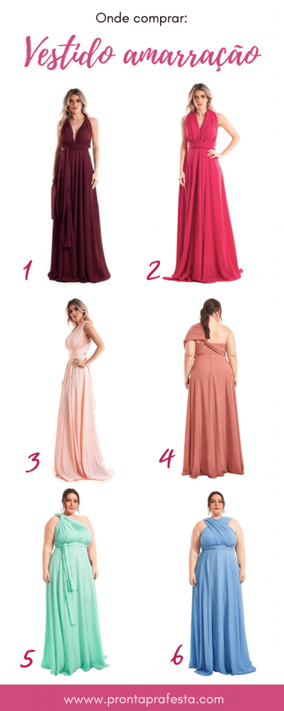 where to buy multi-form tie dress for bridesmaid