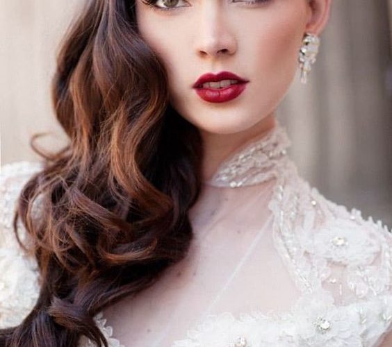 Red lipstick for brides