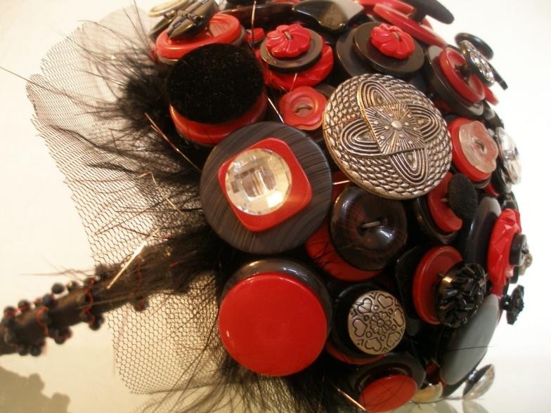 Bridal bouquets in buttons