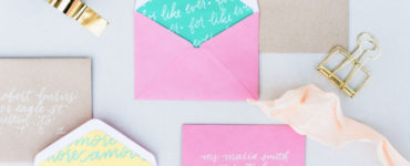 Personalized Hand Lettered Envelope Liners