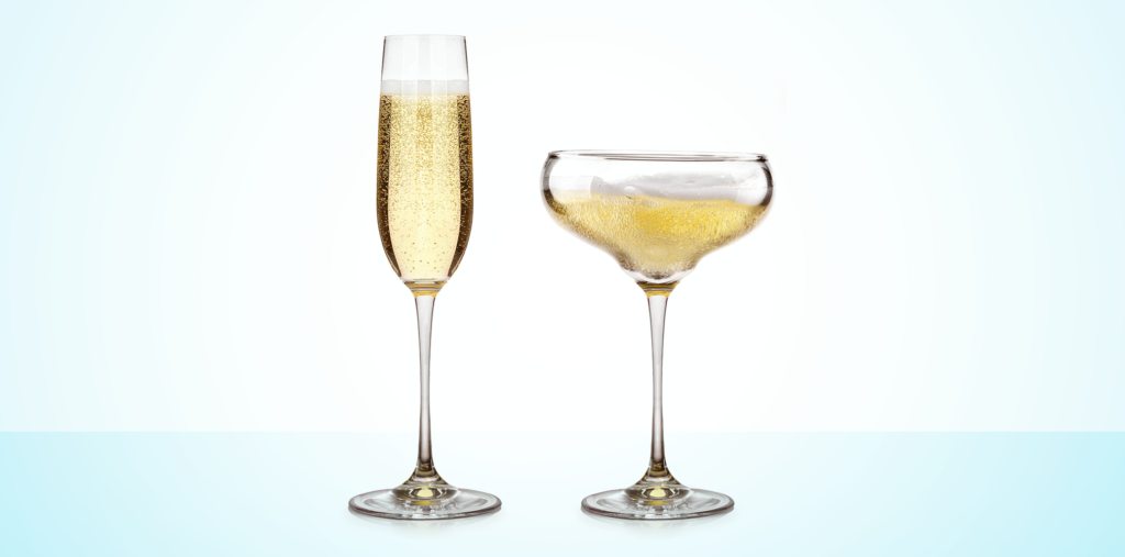 Are flutes or coupes better for champagne?
