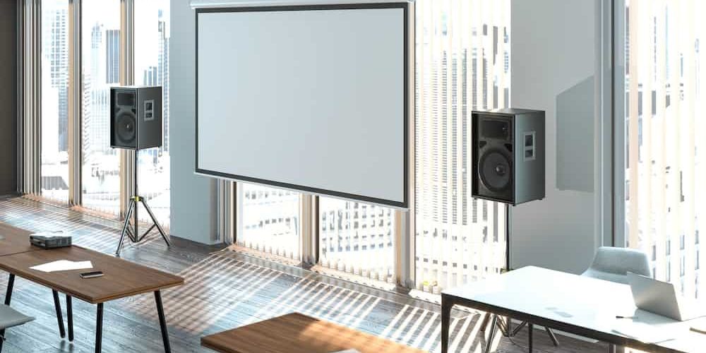 Can I hang a projector screen from ceiling?