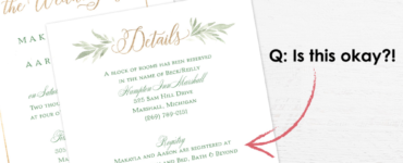 Can I put my wedding website on invitation?