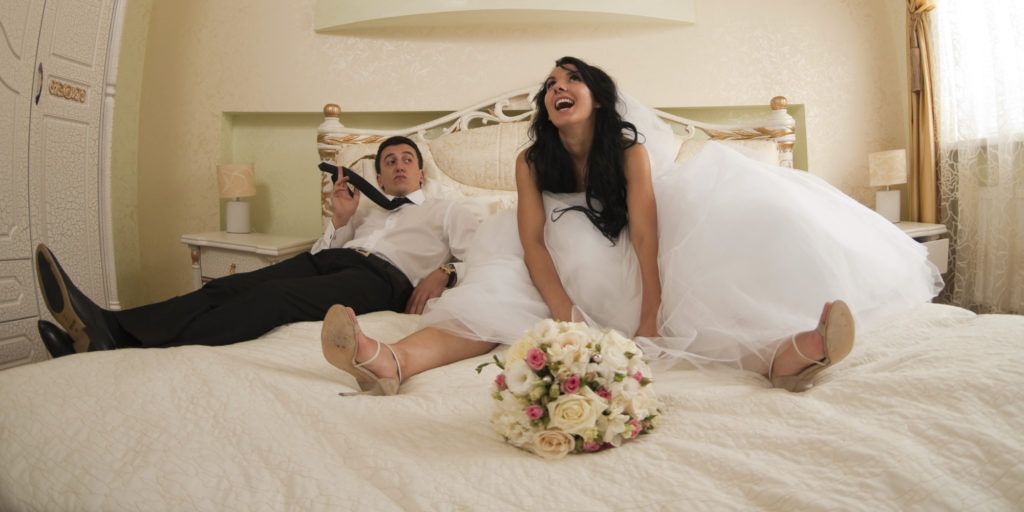 Can the bride and groom sleep together the night before the wedding?