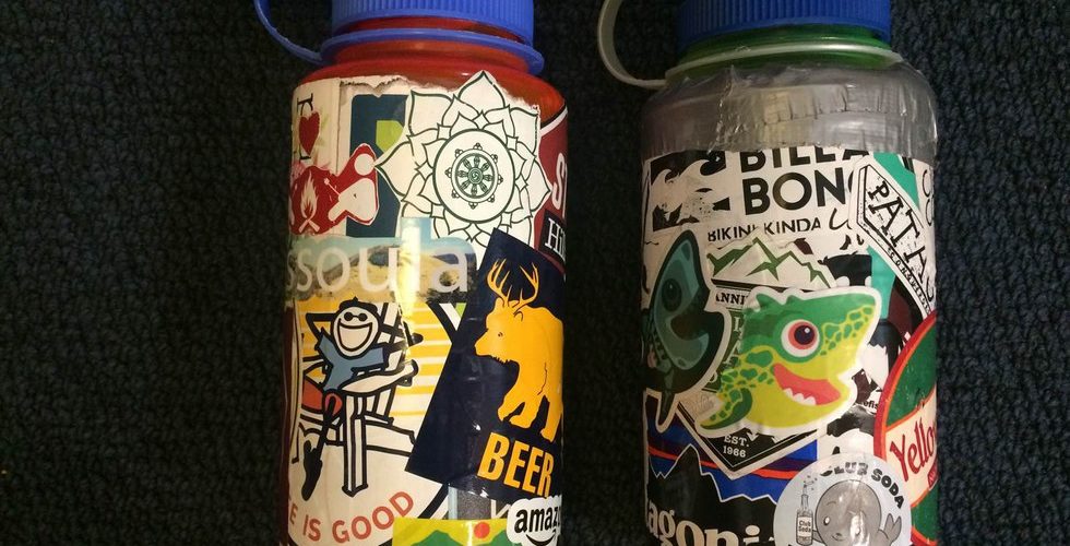 Can water bottle stickers get wet?