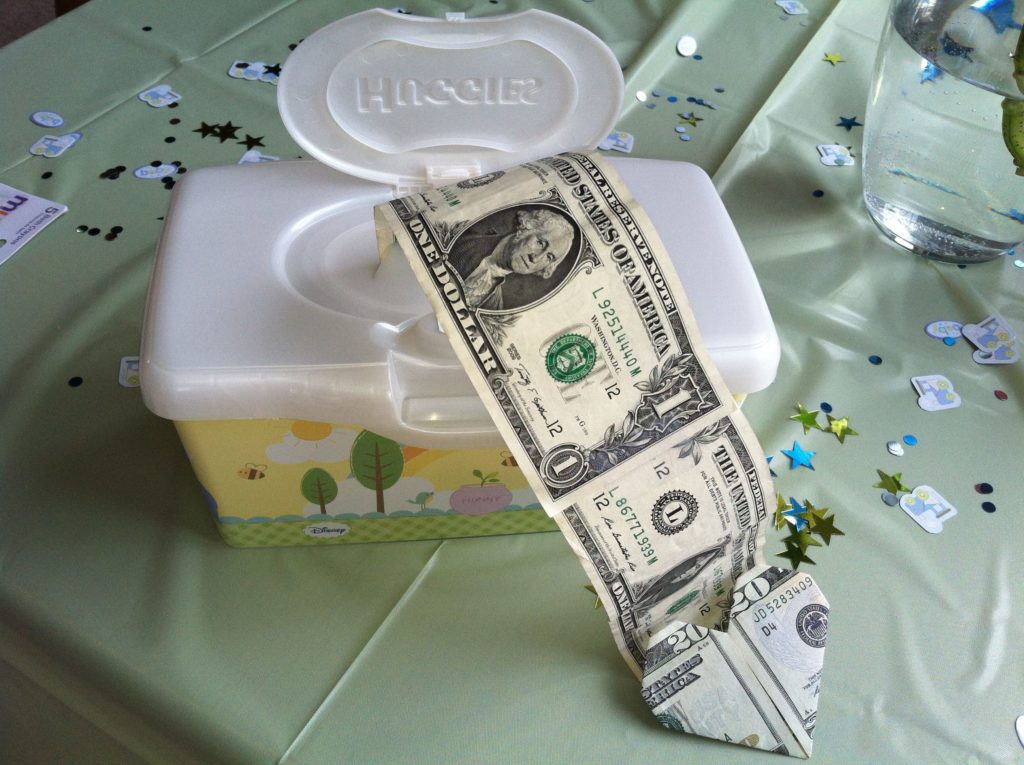 Can you give cash at a baby shower?