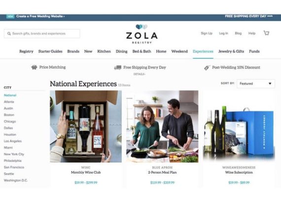 Can you link a registry to zola 