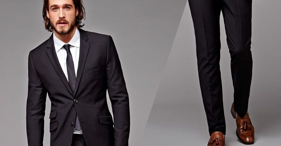 Can you wear brown shoes with a black tux?