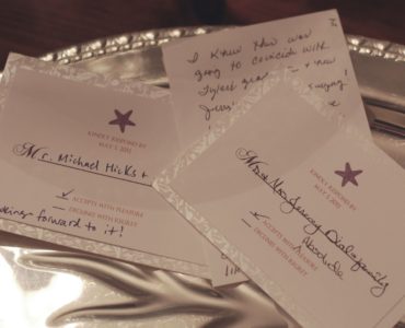Can you write a note on a wedding RSVP?