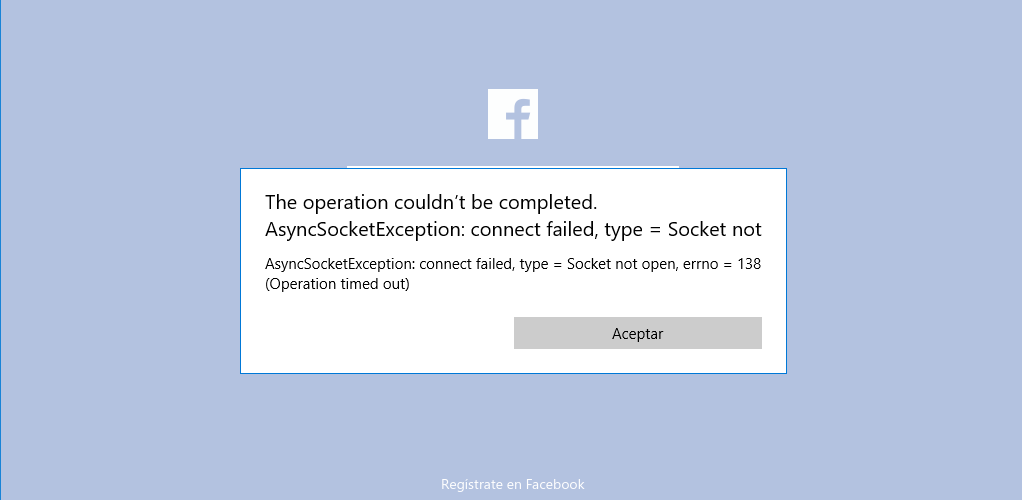Can't connect Facebook live?