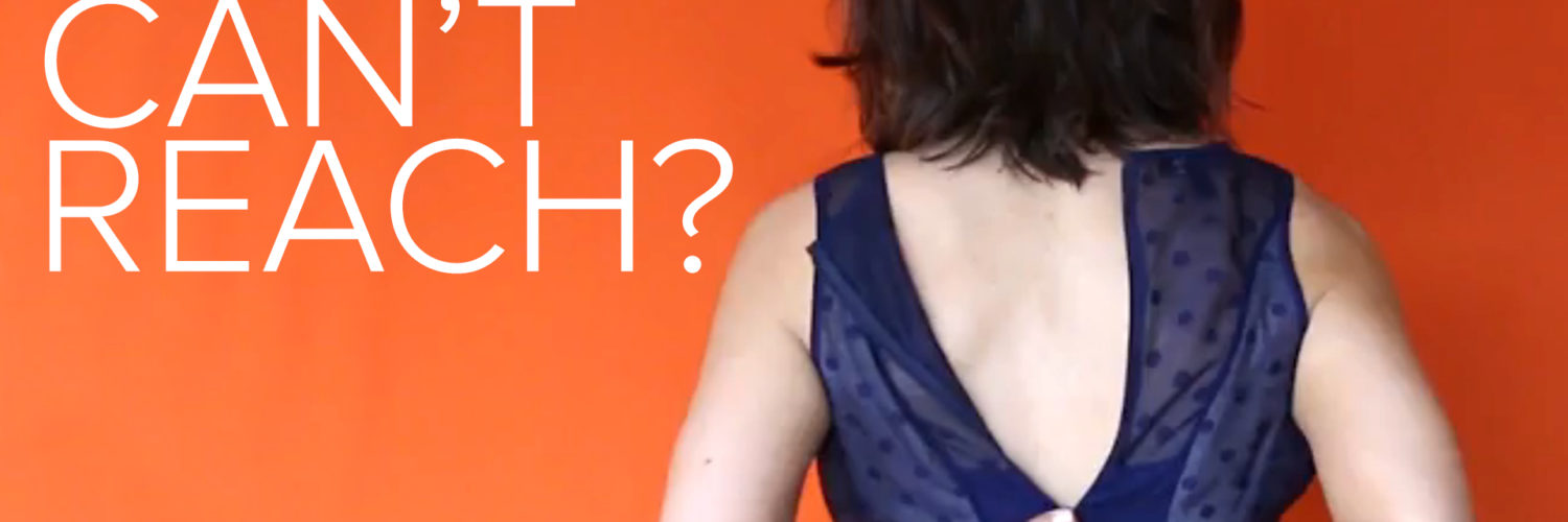 Can't zip up back of dress?