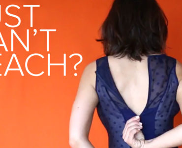 Can't zip up back of dress?