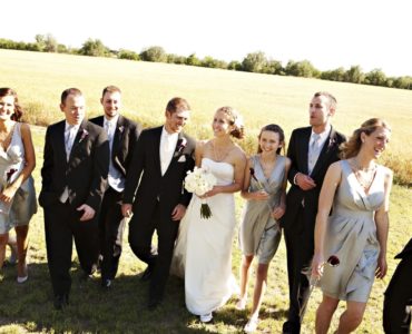 Do the bride and groom stay until the end of the reception?