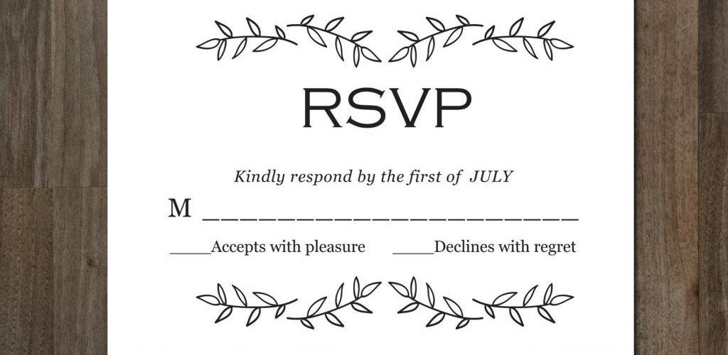 Do you only RSVP if you are going?