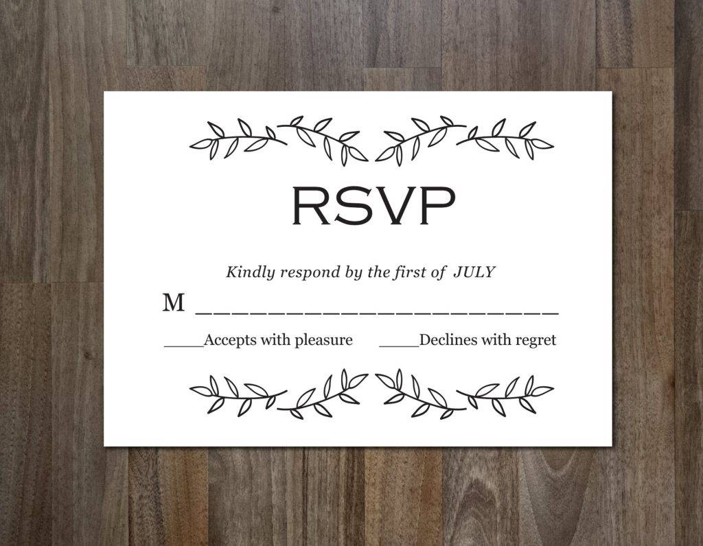 Do you only RSVP if you are going?