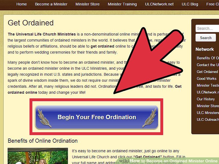 Does Maine allow online ordained?