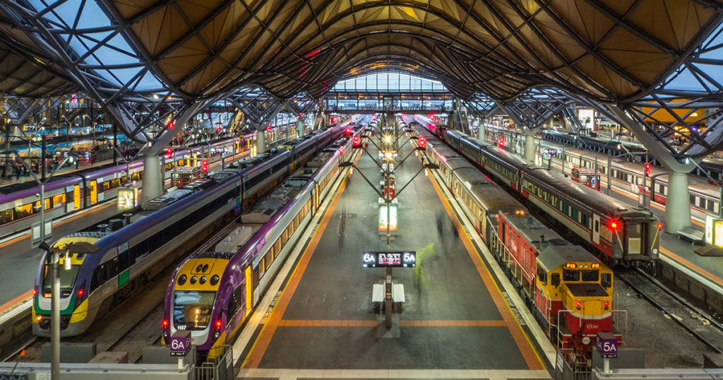 Does Melbourne Airport have a train station?