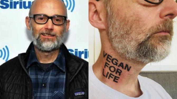 Does Moby have a neck tattoo?