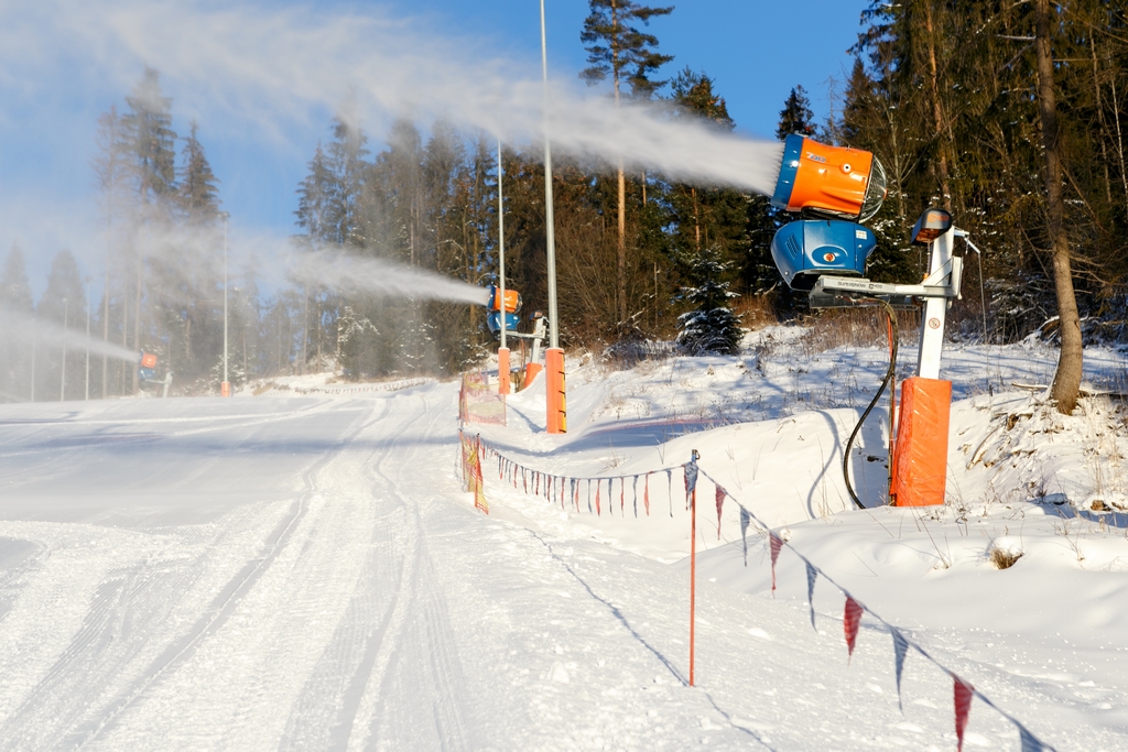 Does Snowshoe have fake snow?