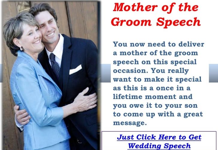 Does mother of groom give a speech?