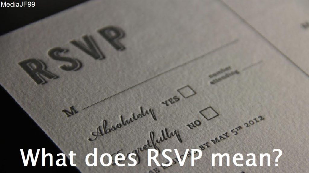 Does no RSVP mean not coming?
