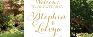 How big is a wedding welcome sign?