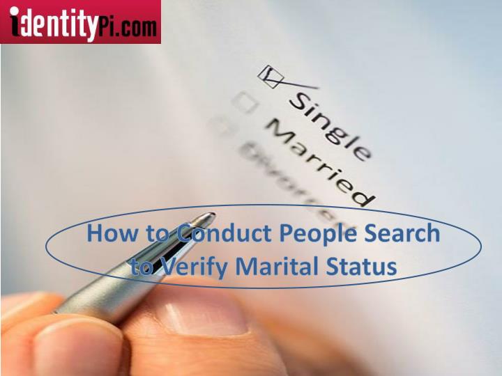 How can I check someone's marital status?