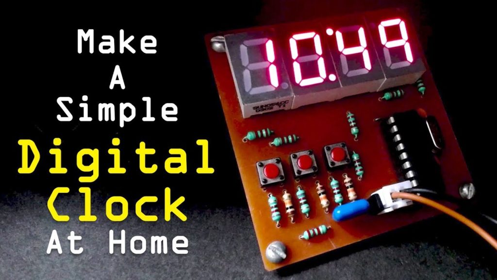 How can I make a digital clock at home?