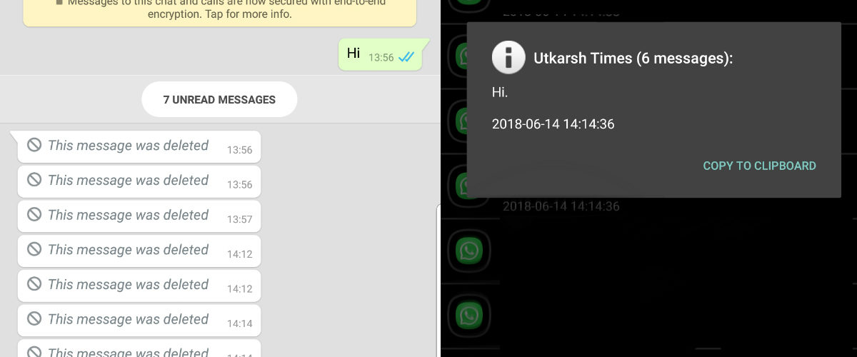 How can I see deleted messages on WhatsApp?