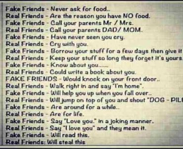 How can you tell a fake friend?