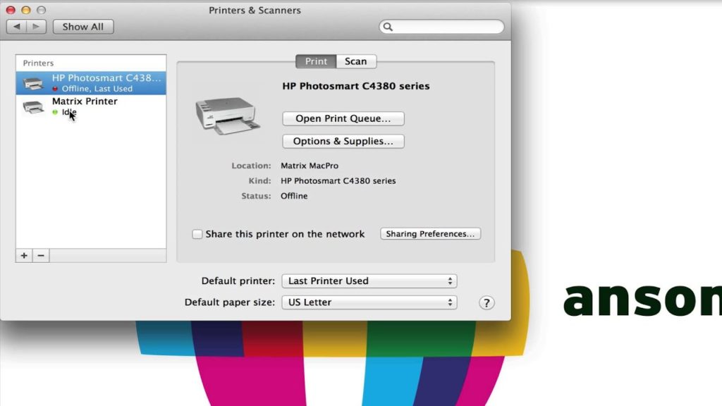 How do I change my printer settings to labels on a Mac?