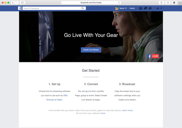 How do I enable Facebook live?