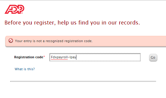 How do I find my ADP personal registration code?