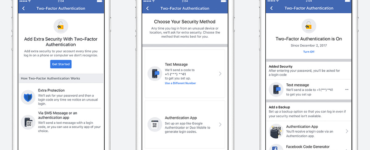 How do I get an authentication code for Facebook app?