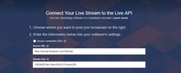 How do I get the Facebook live stream URL?