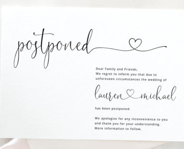 How do I postpone a wedding announcement?