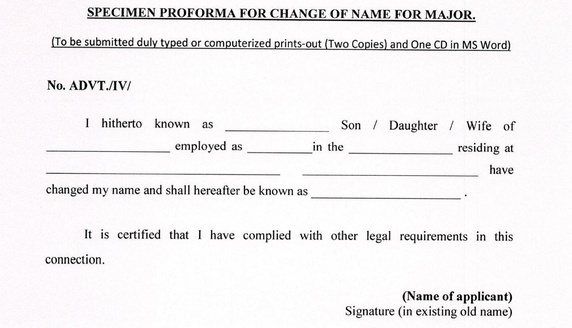 How do I write affidavit of name change?