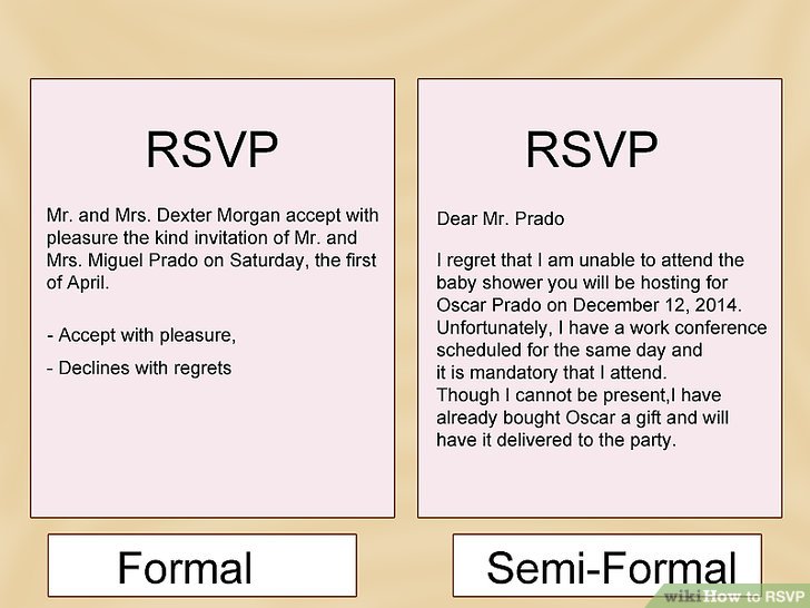 How do you RSVP to a party?