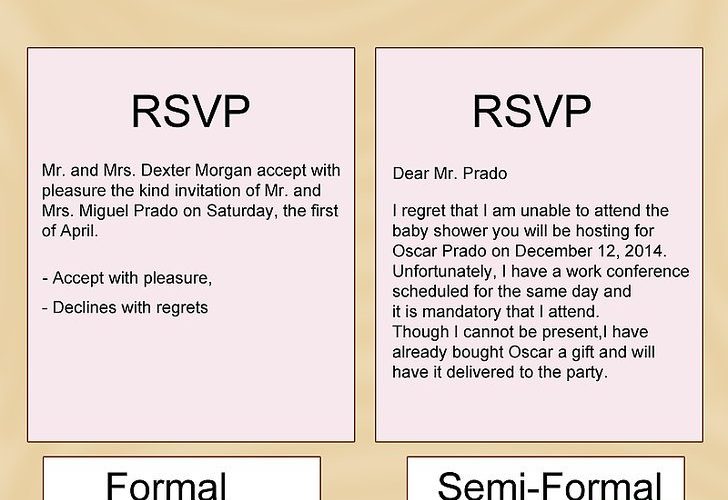 How do you accept a formal invitation?