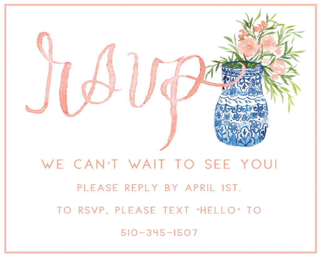 How do you confirm RSVP via text?