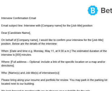 How do you confirm an online interview?
